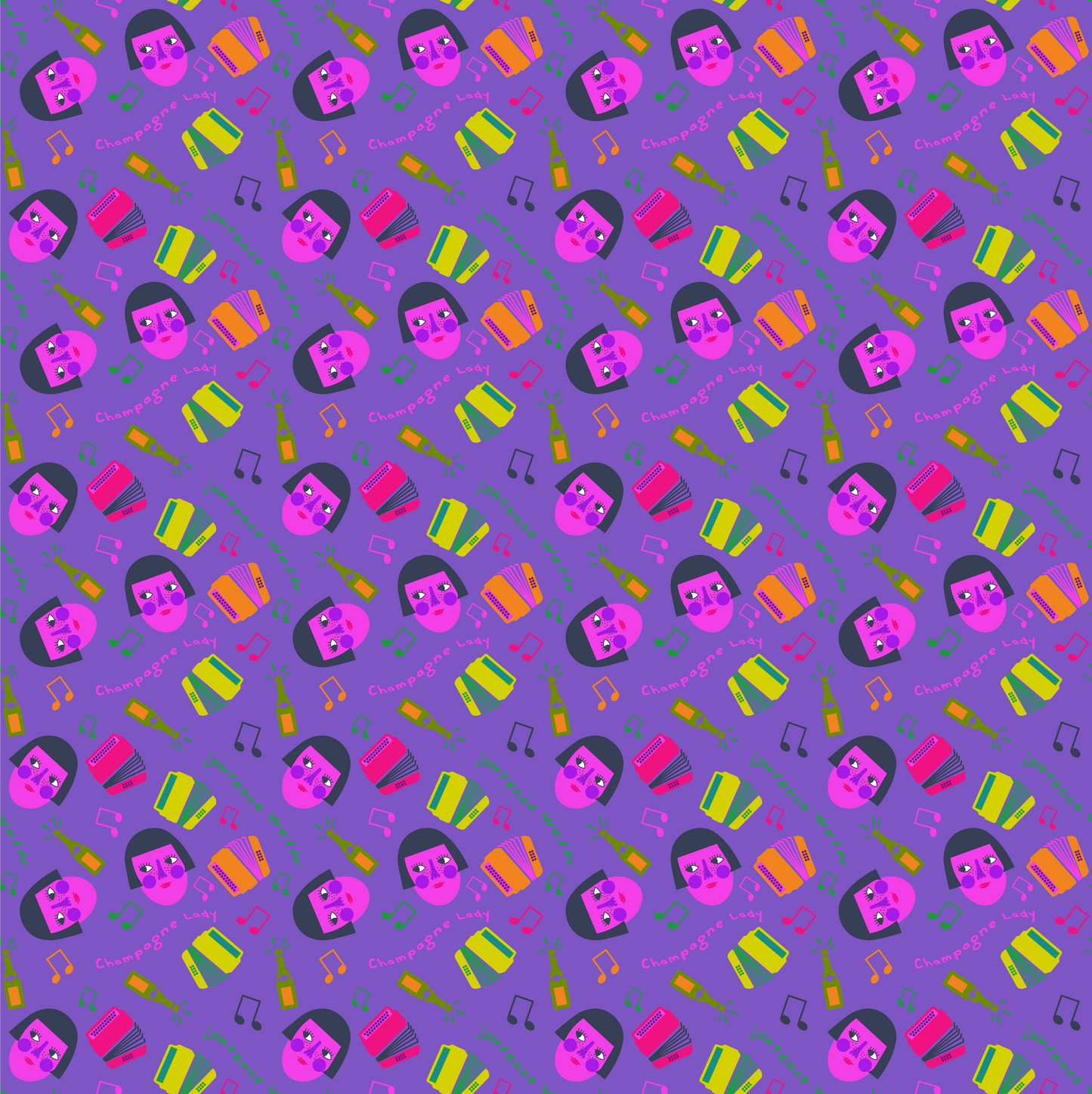 Champagne Music Lady -- Digital Pattern Download