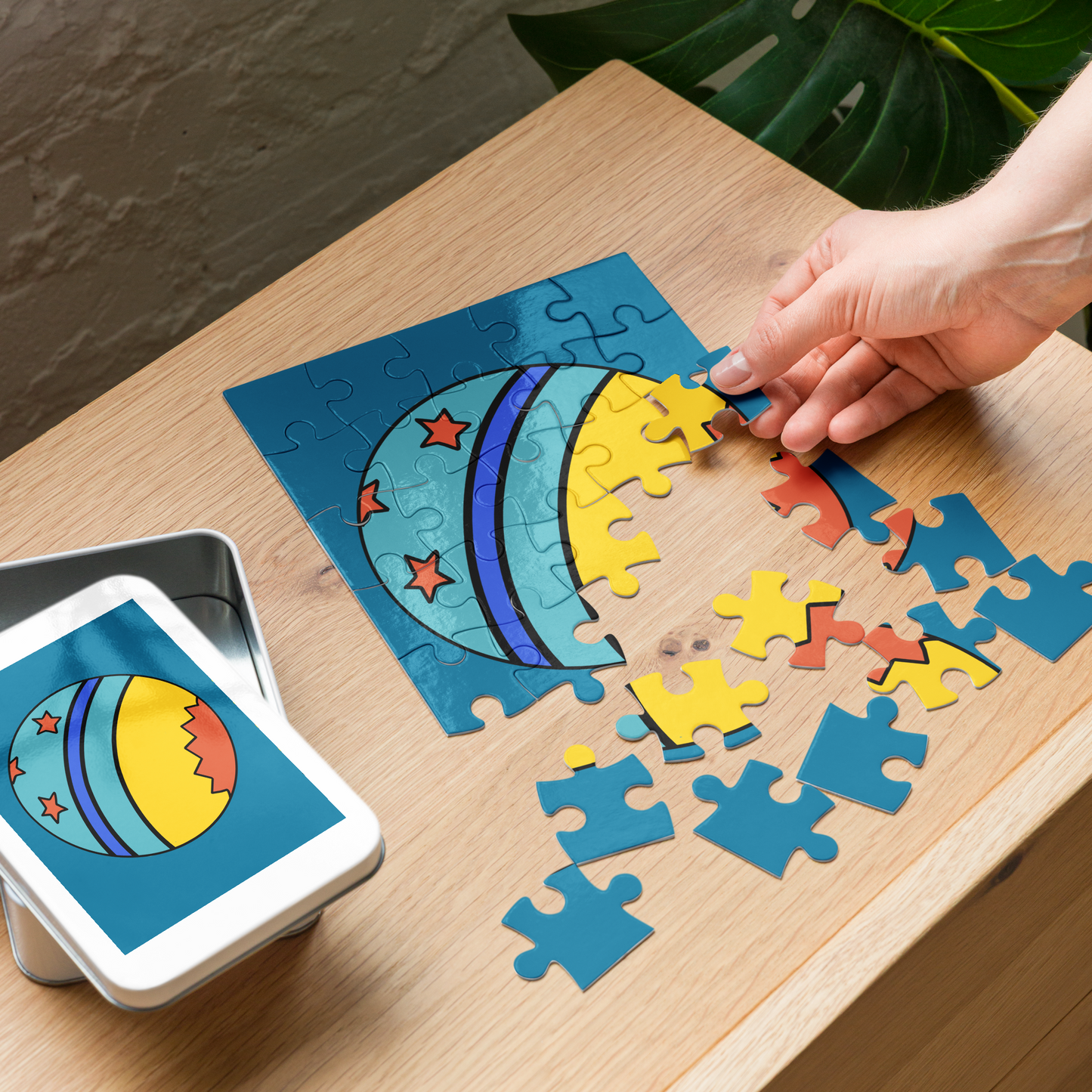 Beach Ball Fun - Jigsaw Puzzle With Tin