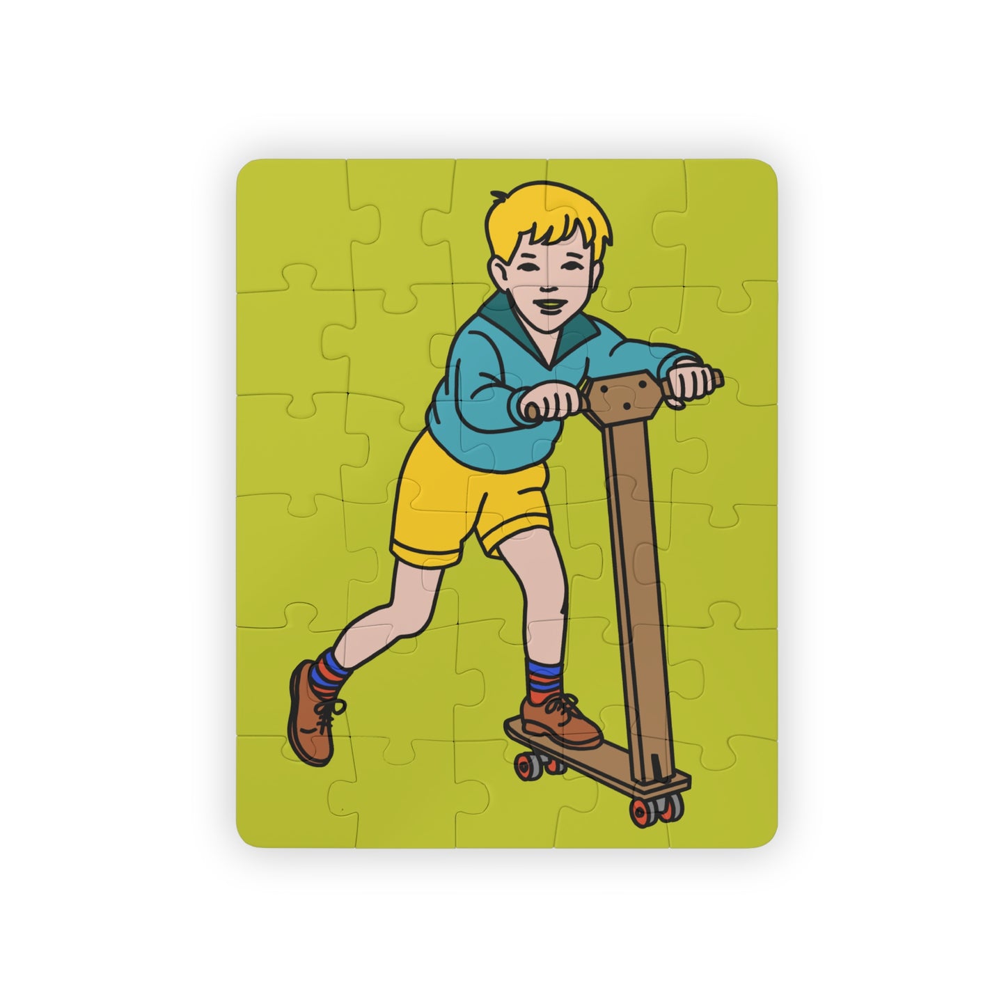 Homemade Wooden Scooter - A 30-Piece Senior Friendly Puzzle