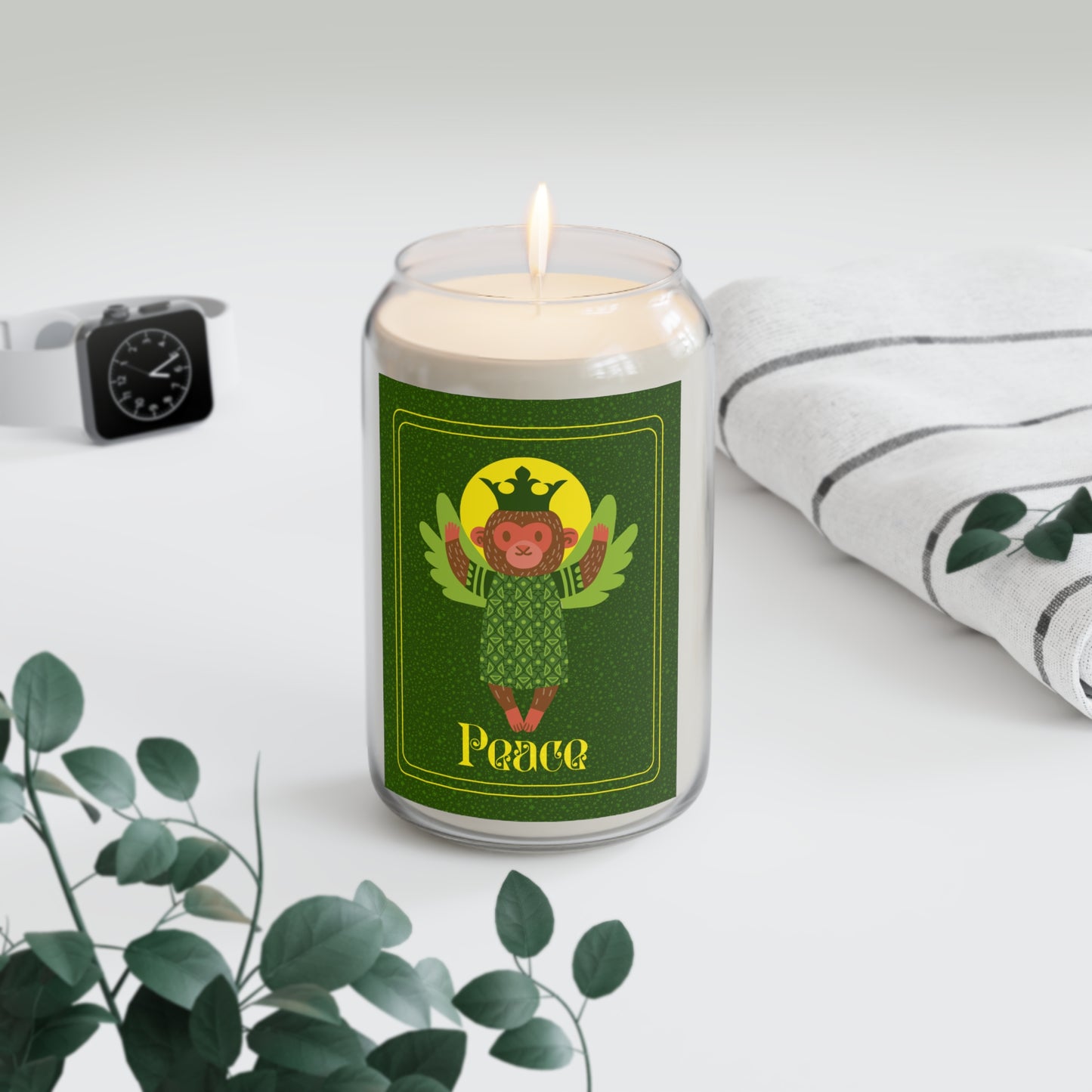 Monkey Angel Peace Scented Candle