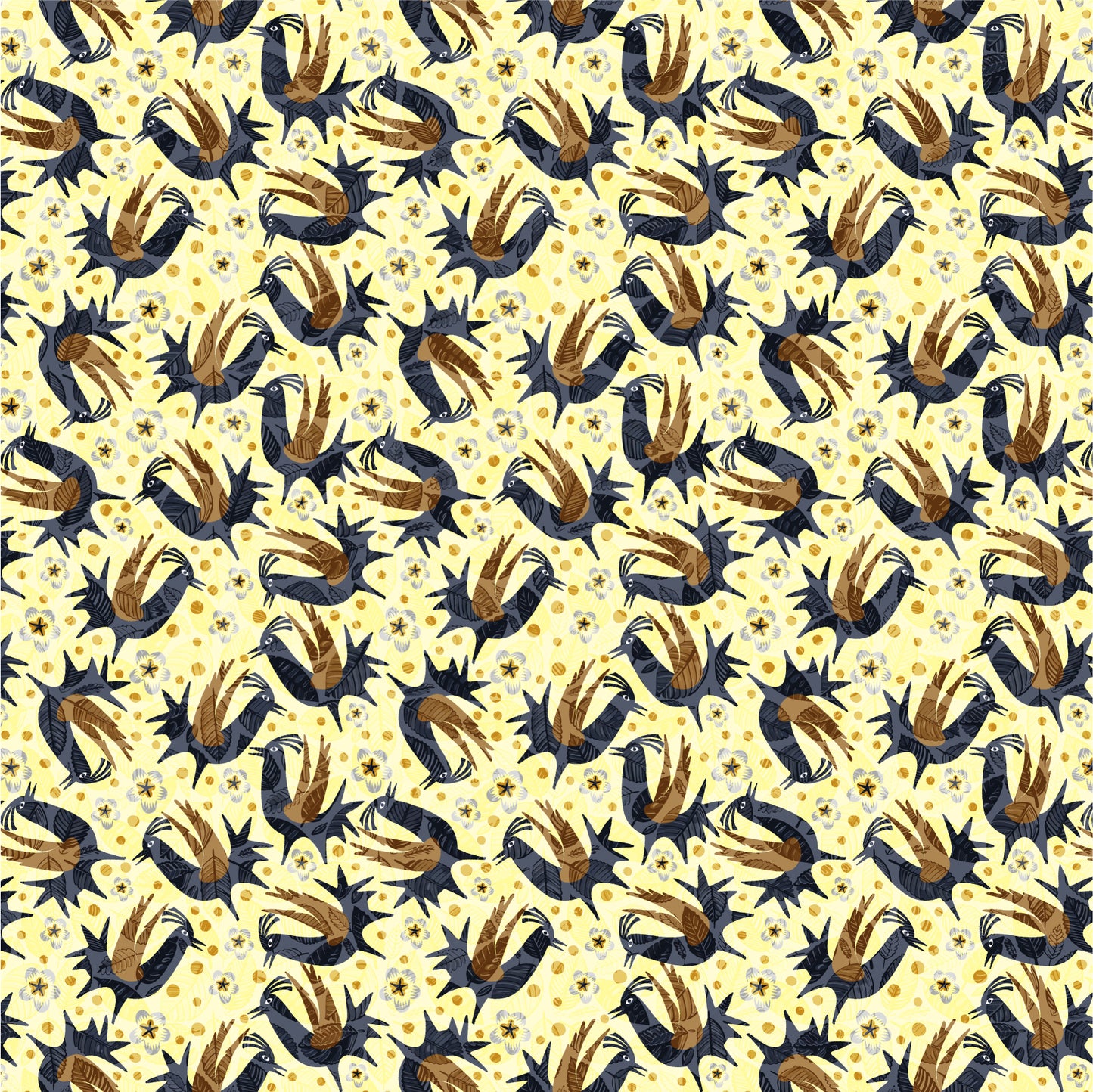 Berry Birds -- Digital Pattern Download