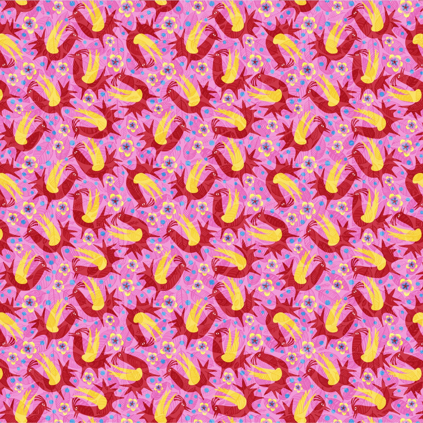 Berry Birds -- Digital Pattern Download