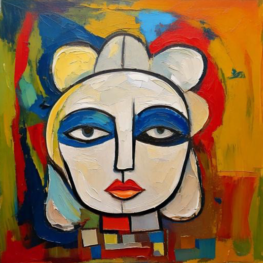 Blue Eye Shadow - 8x8 Fine Art Print