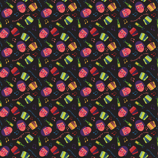 Champagne Music Lady -- Digital Pattern Download