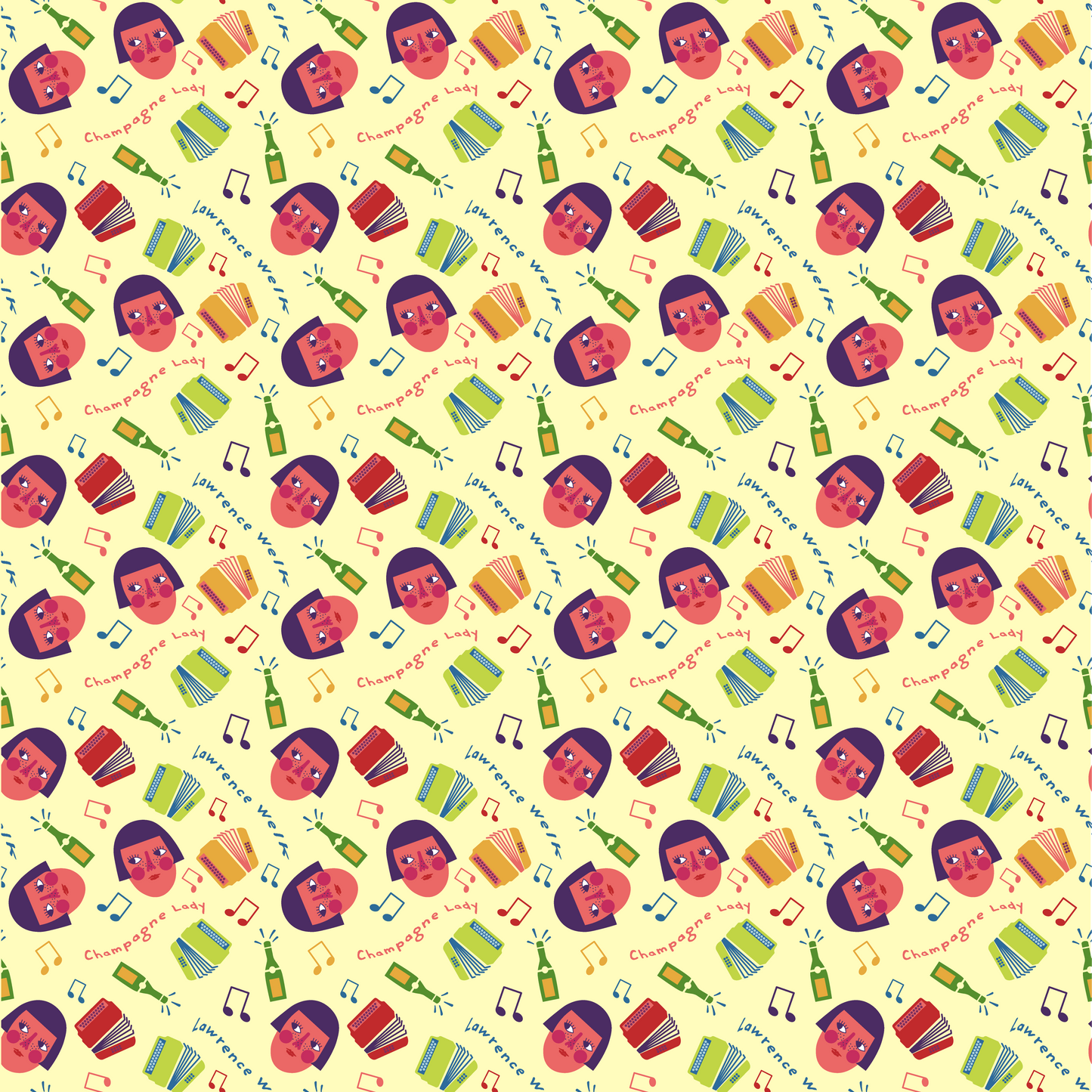 Champagne Music Lady -- Digital Pattern Download