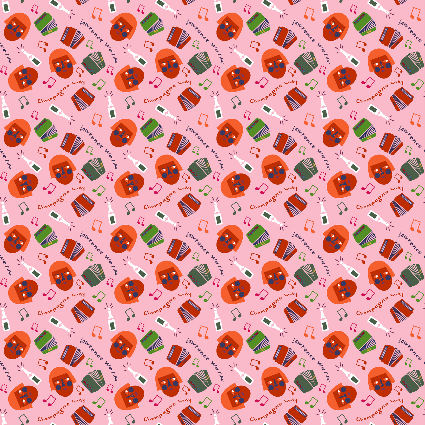 Champagne Music Lady -- Digital Pattern Download