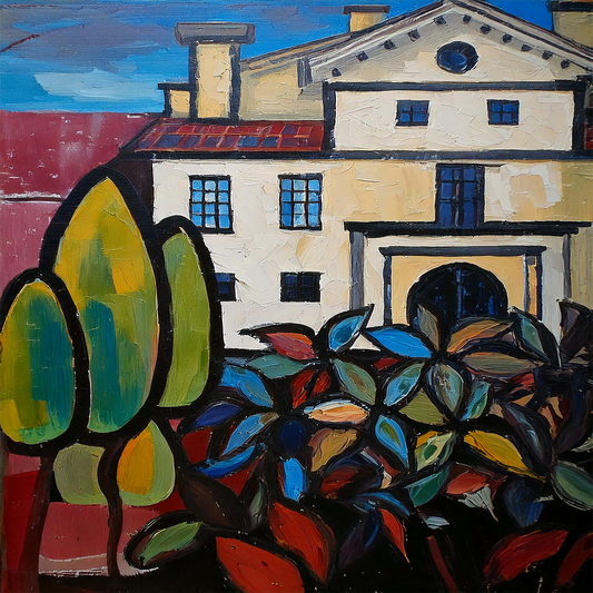 Country Villa - 16x16 Fine Art Print