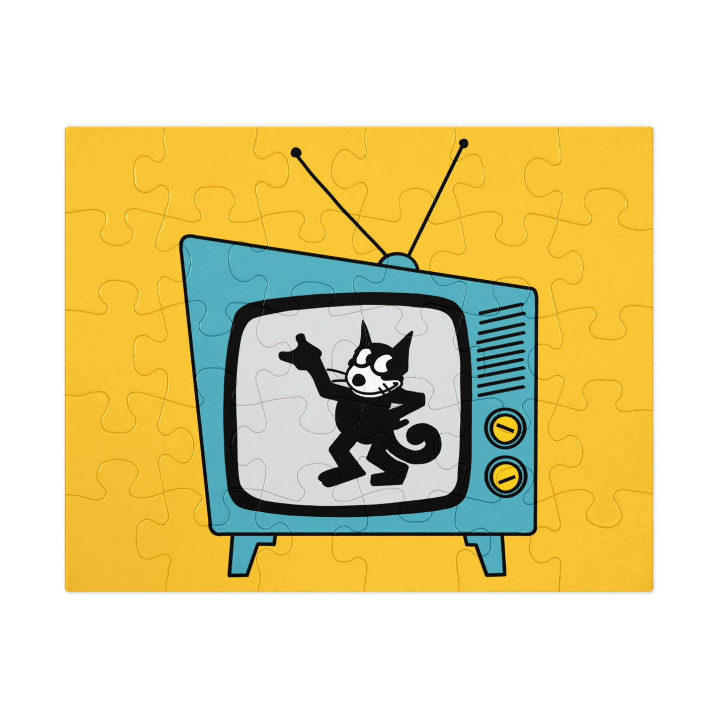 Watching Saturday Morning Cartoons - Senior- Friendly Jigsaw Puzzle With Tin