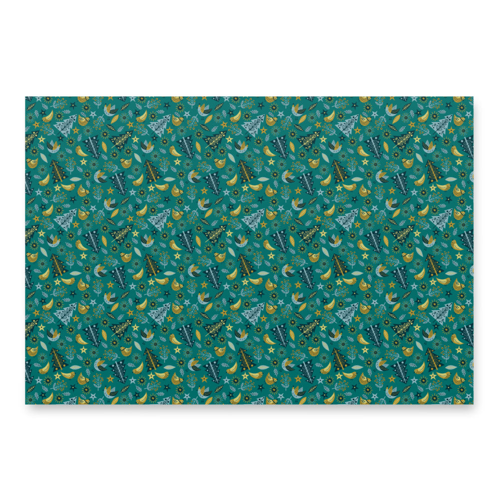 Merry Bird Wrapping Paper Sheets