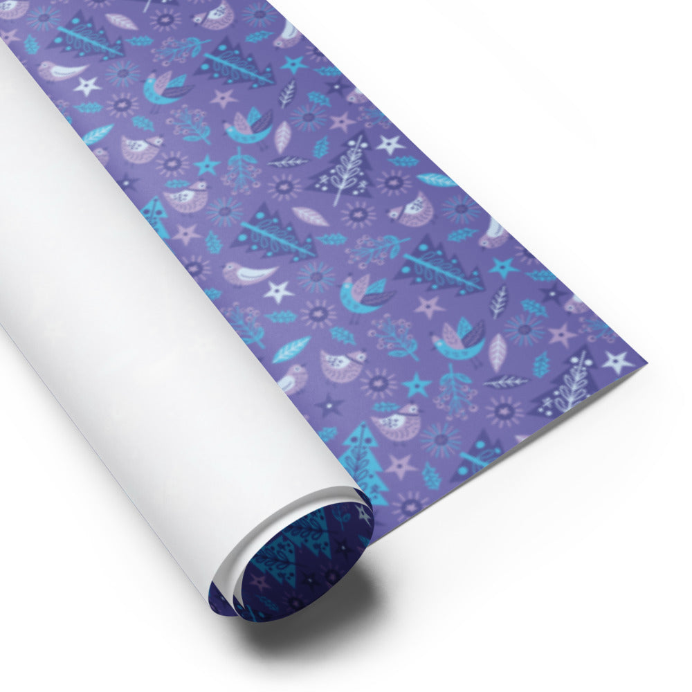 Merry Bird Wrapping Paper Sheets