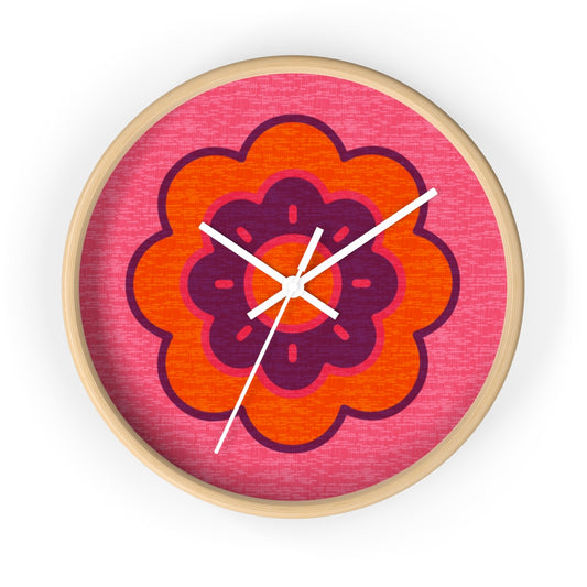 Flower Power Wall Clock