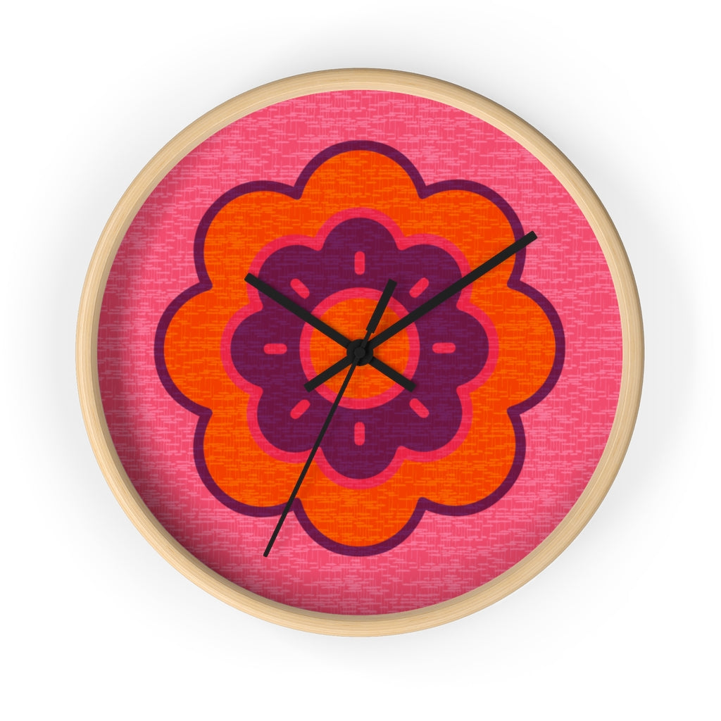 Flower Power Wall Clock