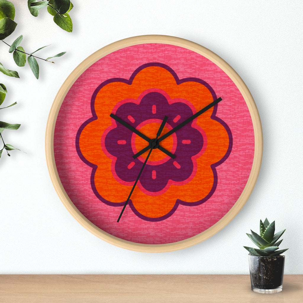 Flower Power Wall Clock