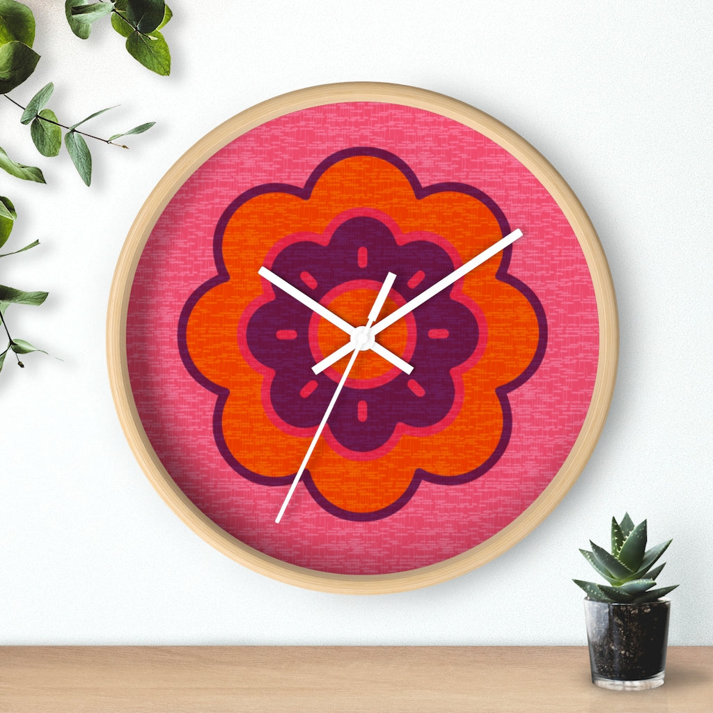 Flower Power Wall Clock