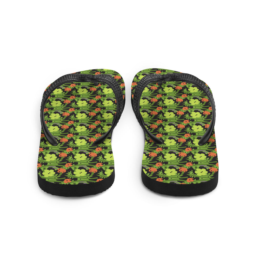 Tropical Flowers Flip-Flops