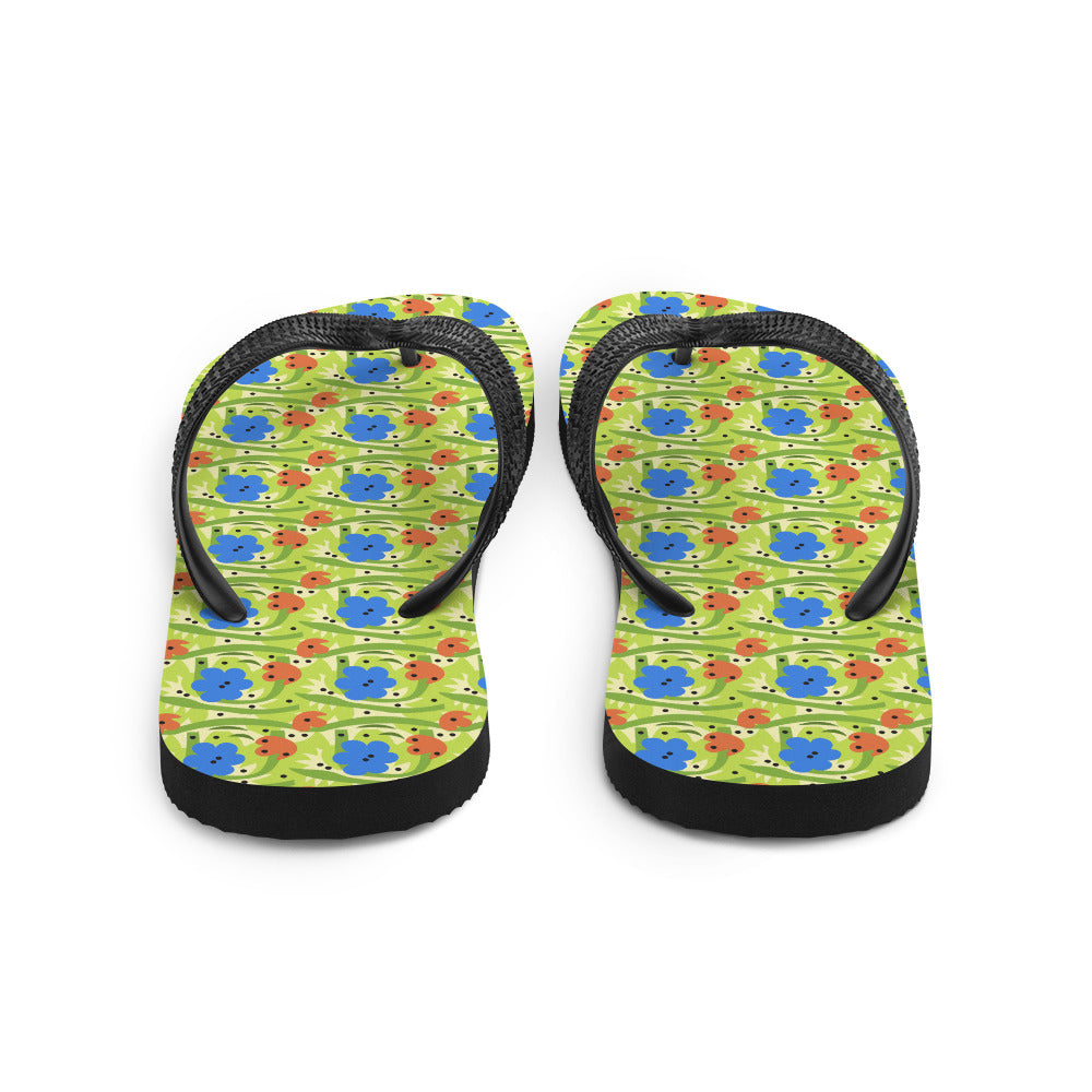 Tropical Flower Flip-Flops