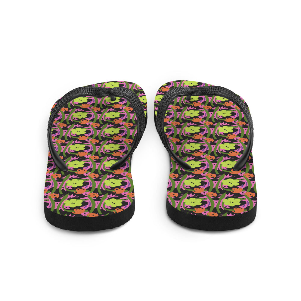 Tropical Flower Flip-Flops