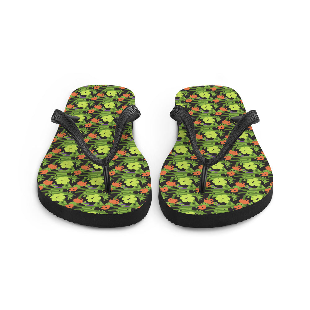 Tropical Flowers Flip-Flops