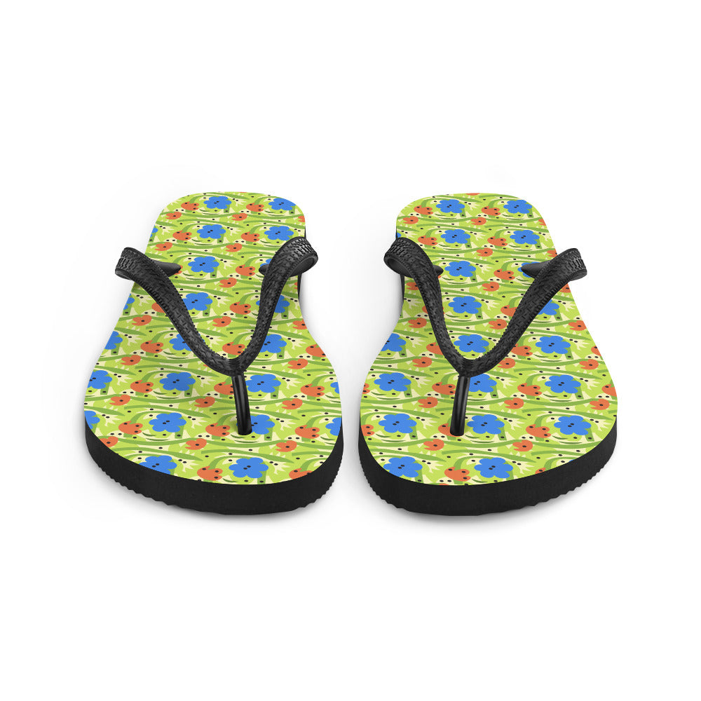 Tropical Flower Flip-Flops