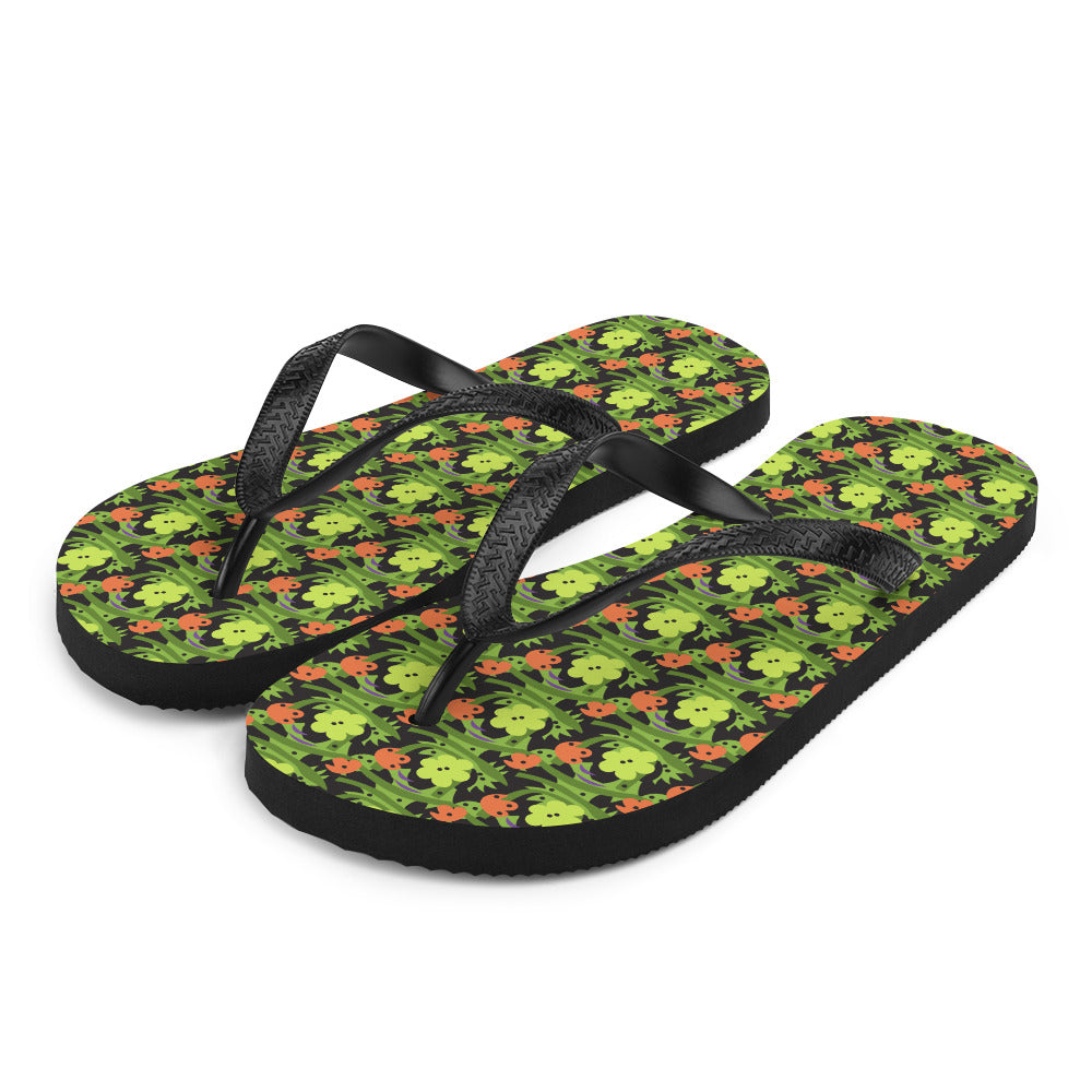 Tropical Flowers Flip-Flops