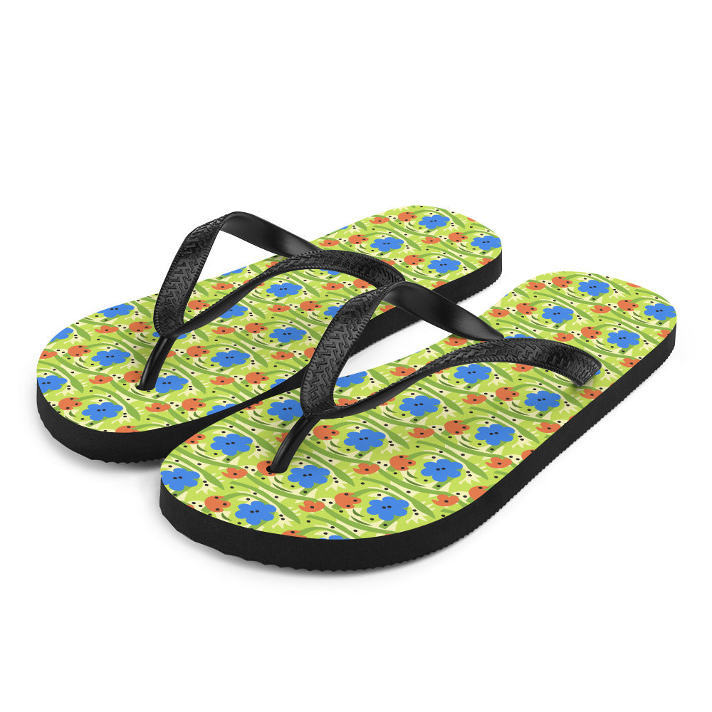 Tropical Flower Flip-Flops