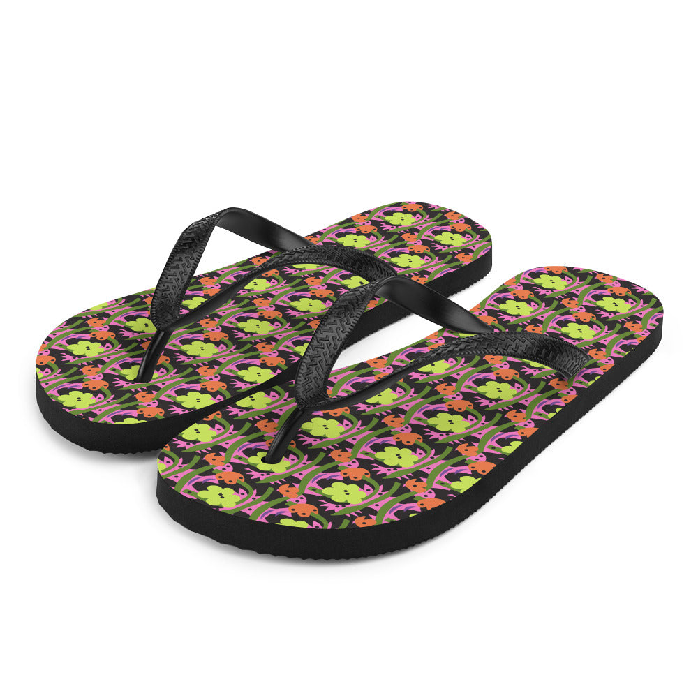 Tropical Flower Flip-Flops