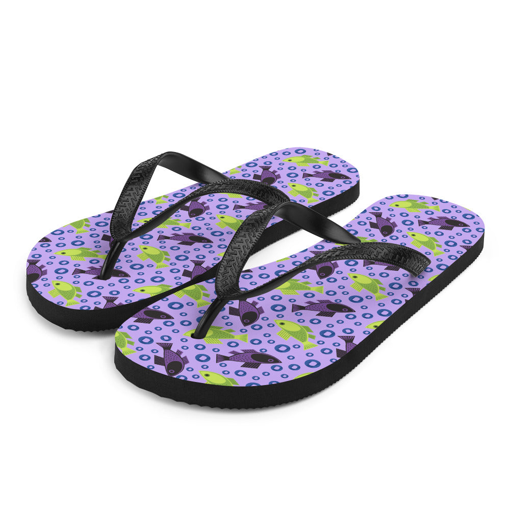 Fish Bubbles Flip-Flops