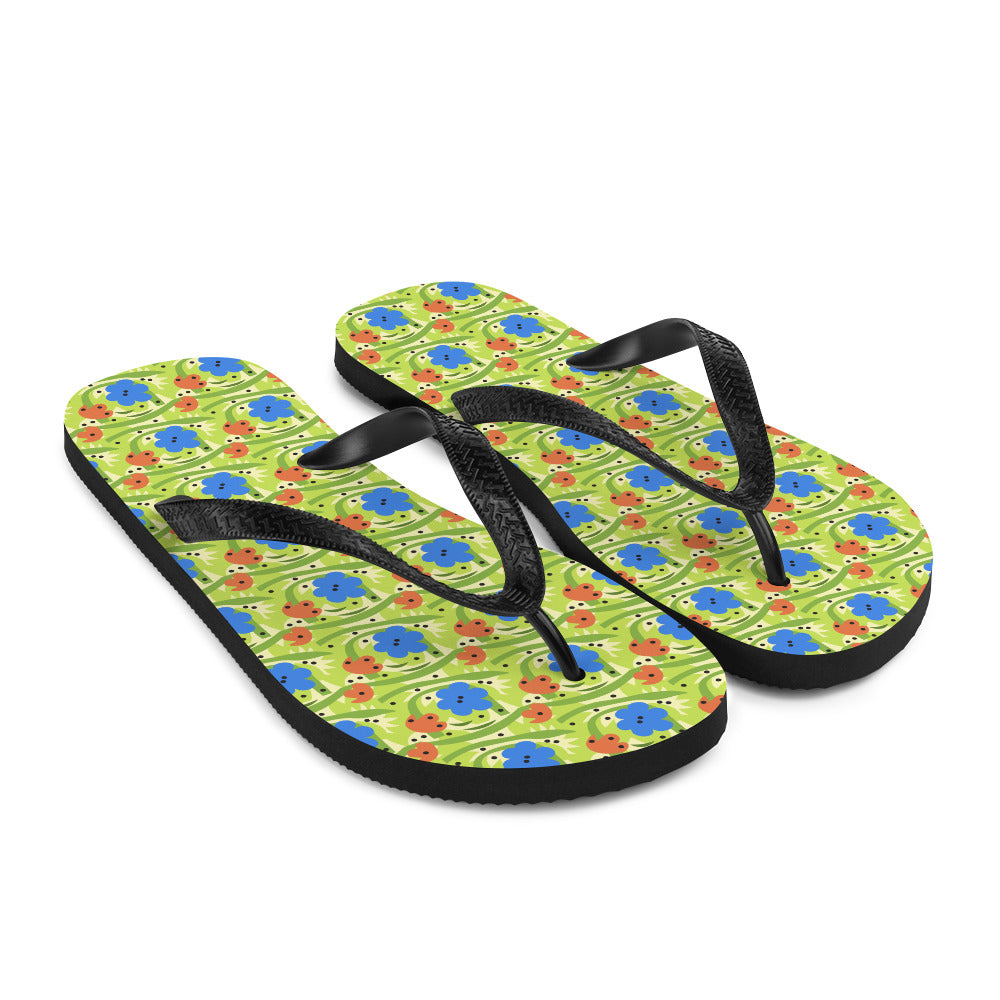 Tropical Flower Flip-Flops