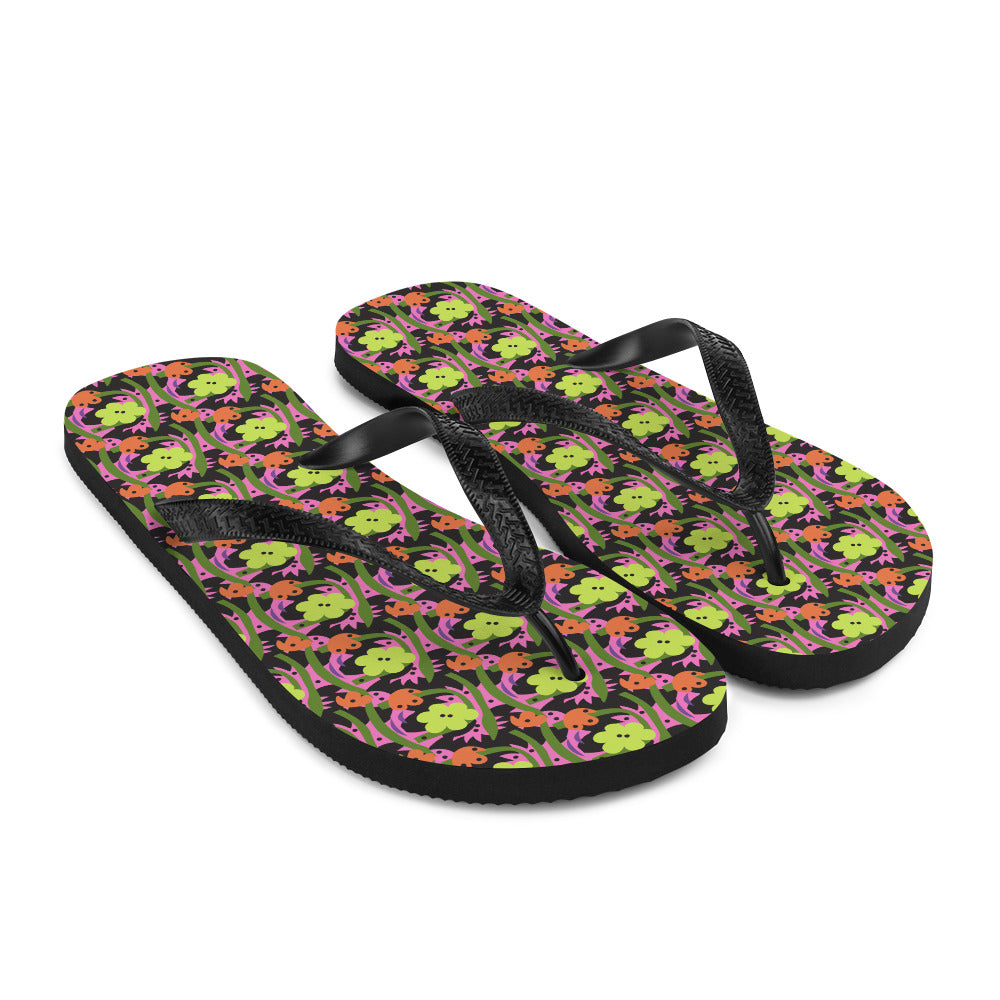 Tropical Flower Flip-Flops