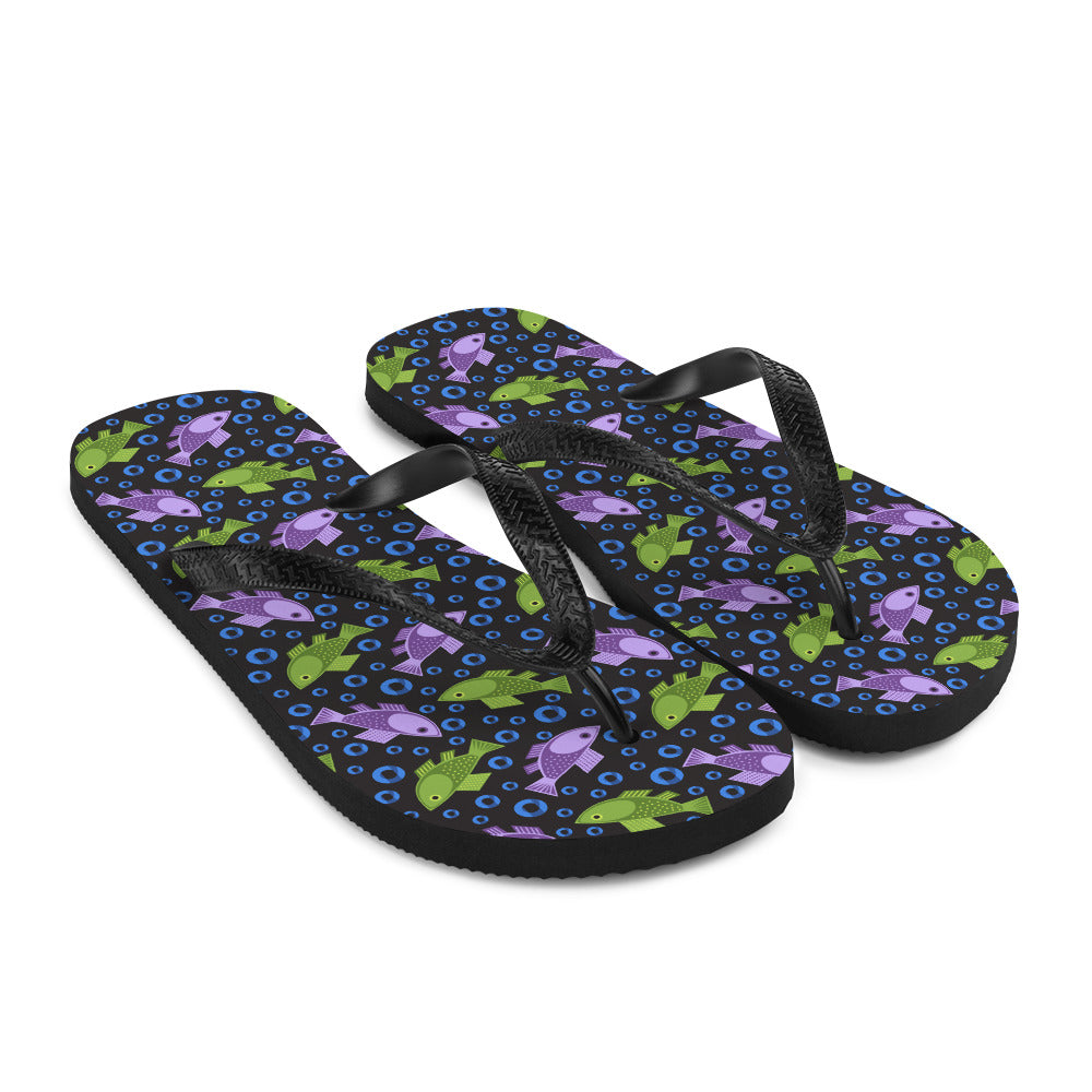 Fish Bubbles Flip-Flops