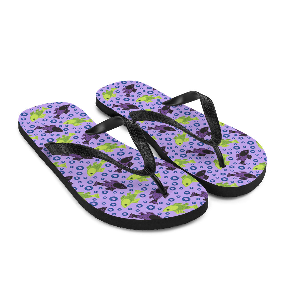 Fish Bubbles Flip-Flops