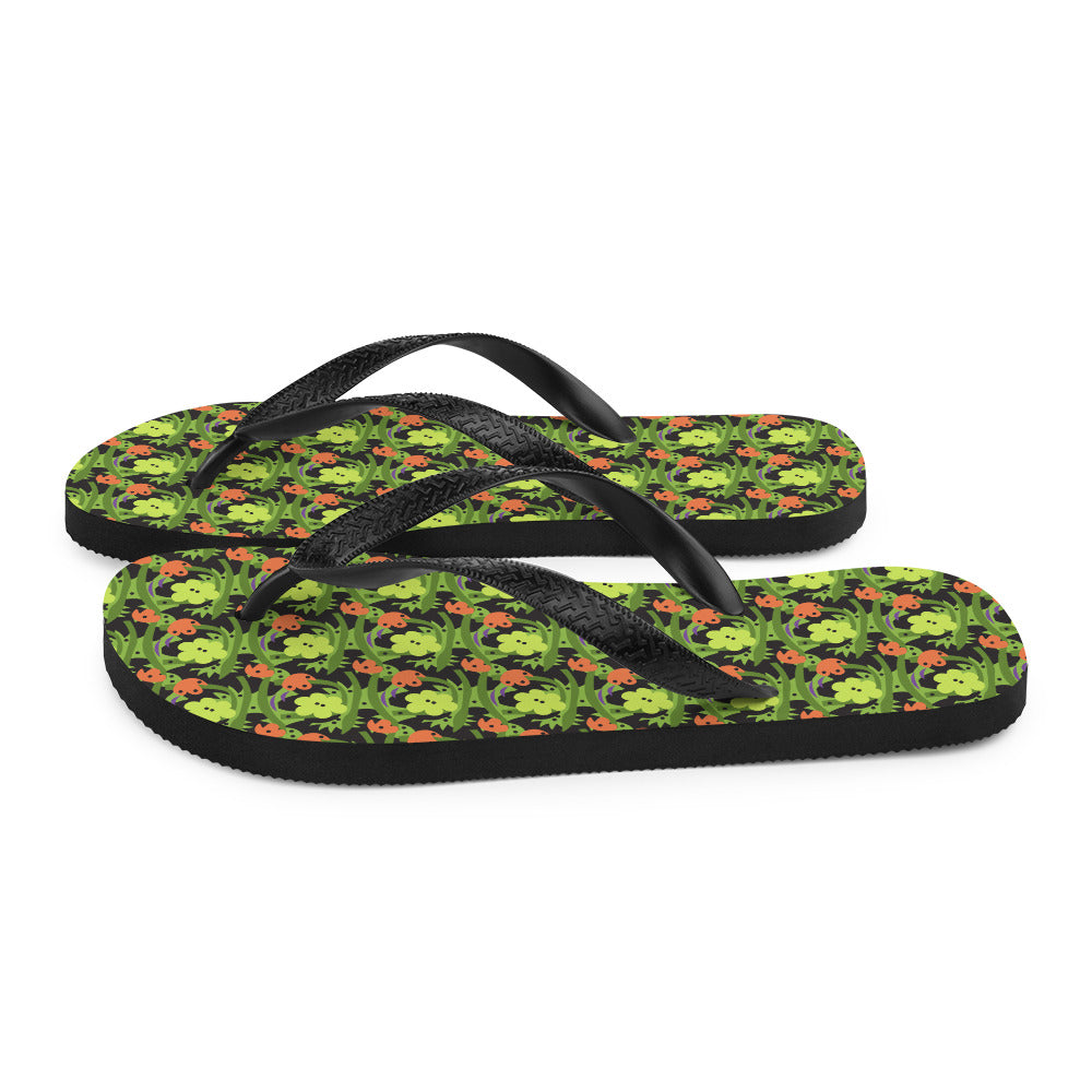 Tropical Flowers Flip-Flops