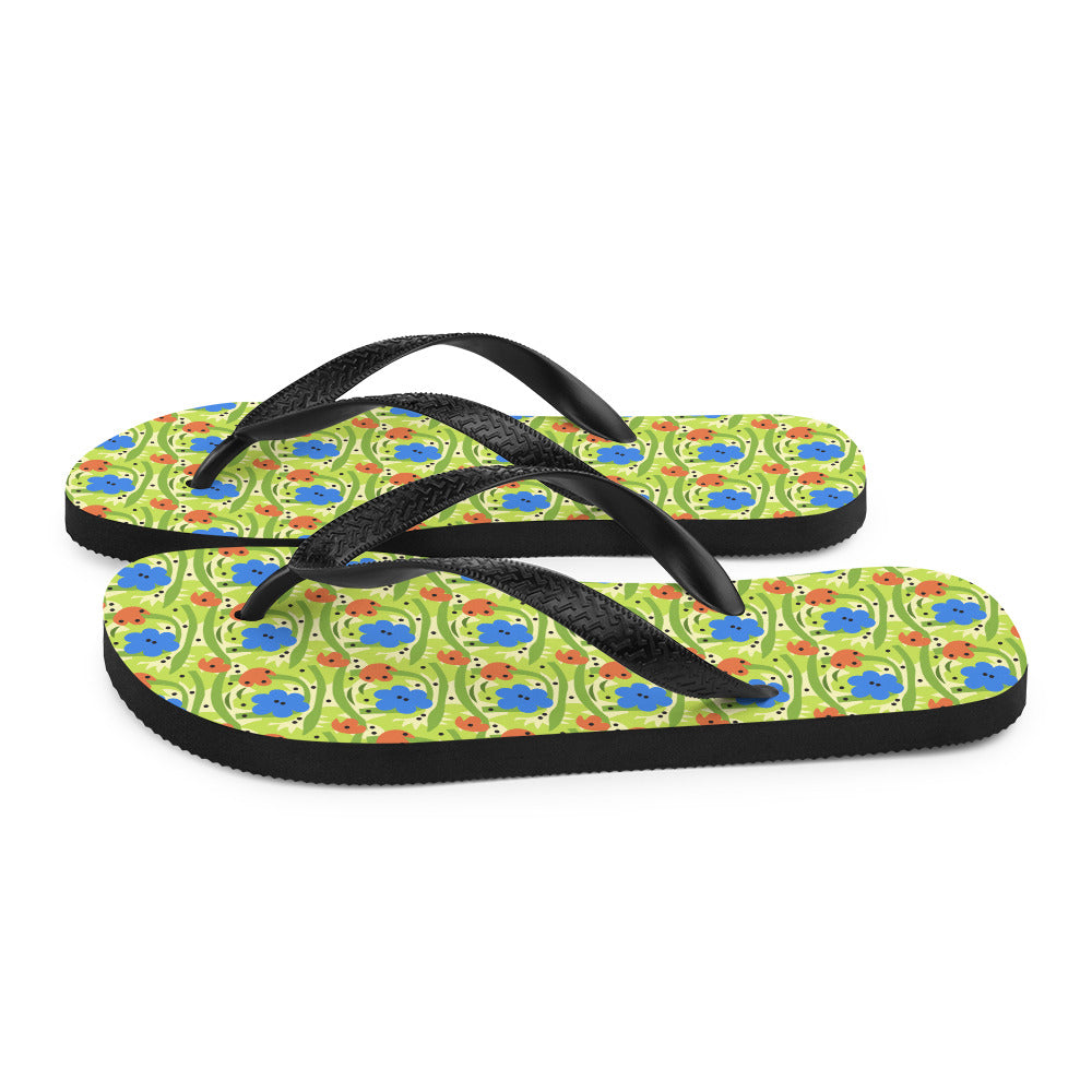 Tropical Flower Flip-Flops