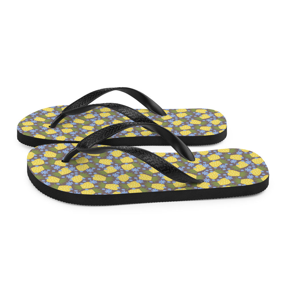 Pineapple Flower Flip-Flops