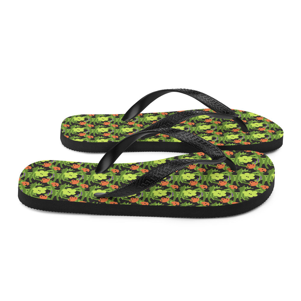 Tropical Flowers Flip-Flops