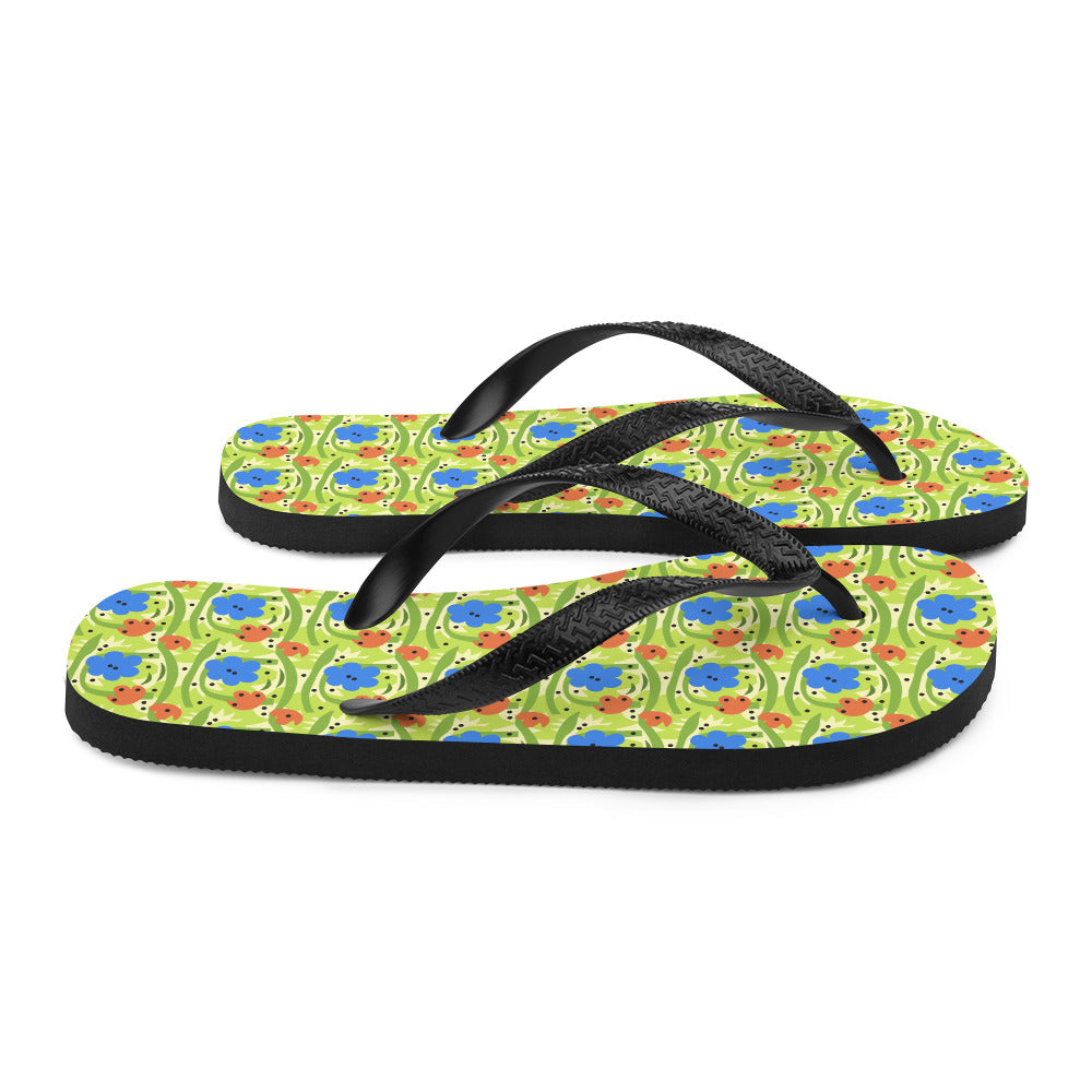 Tropical Flower Flip-Flops