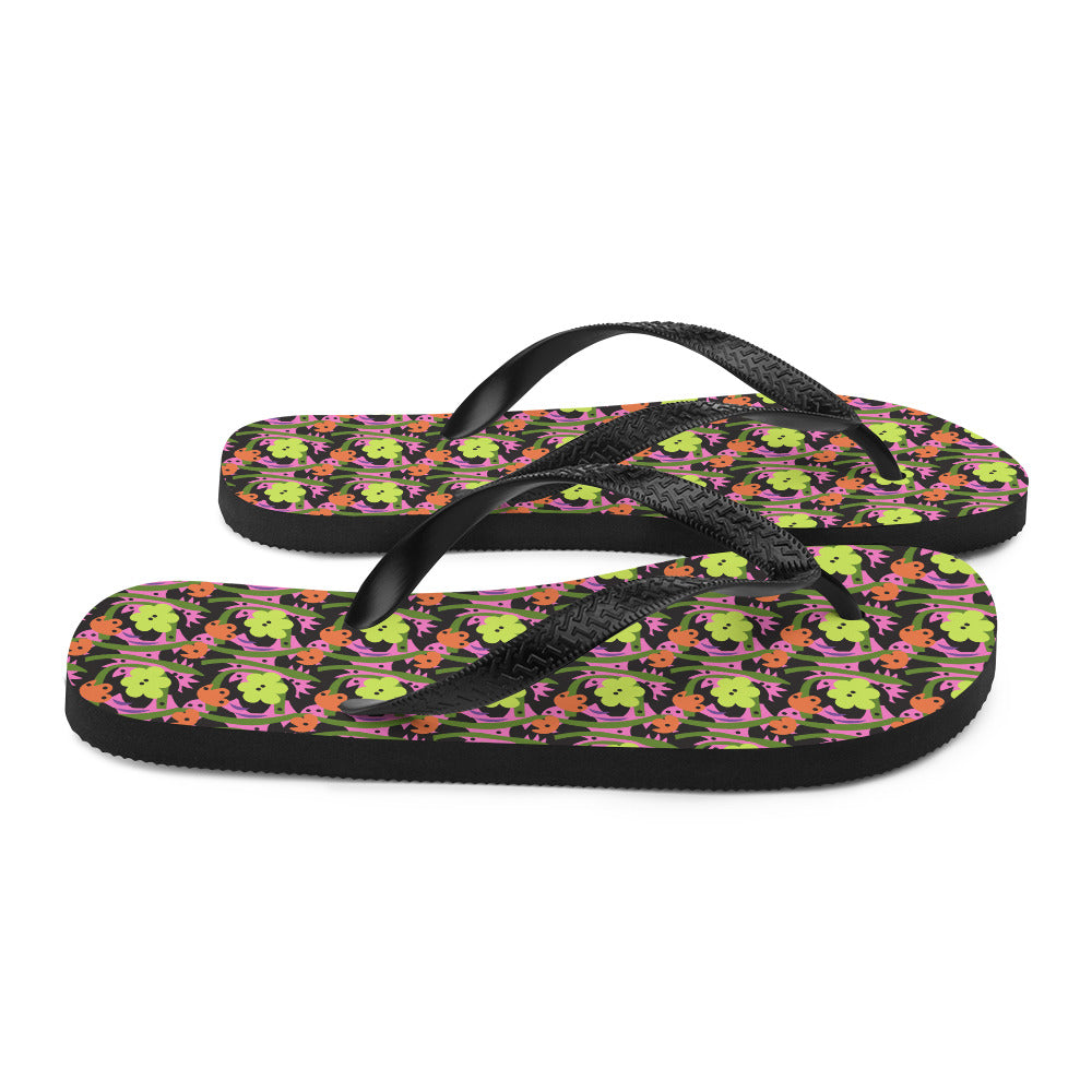 Tropical Flower Flip-Flops