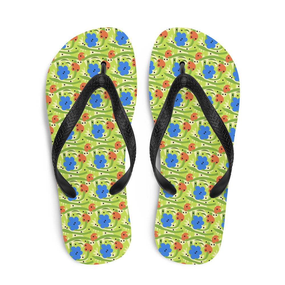 Tropical Flower Flip-Flops