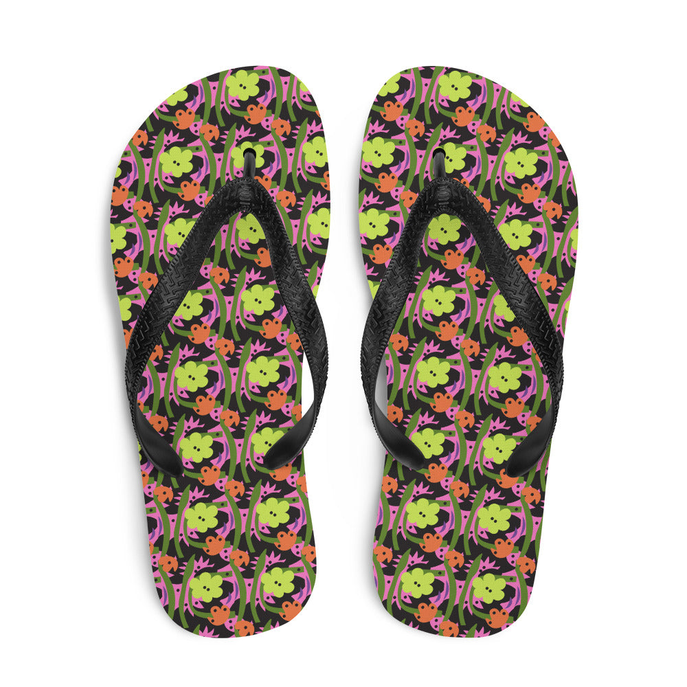 Tropical Flower Flip-Flops