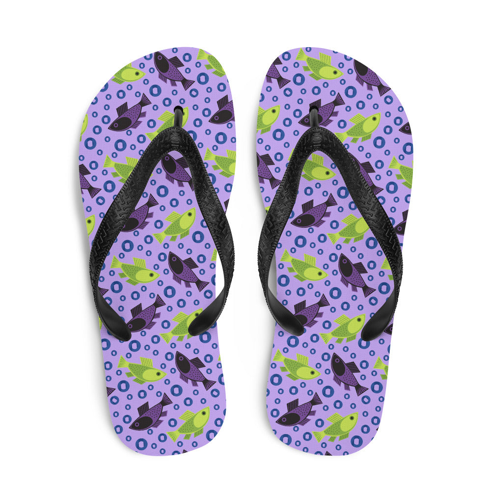 Fish Bubbles Flip-Flops