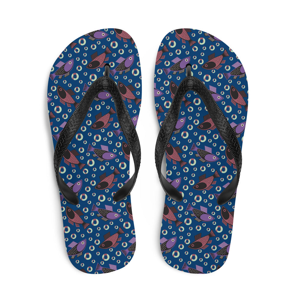 Fish Bubbles Flip-Flops