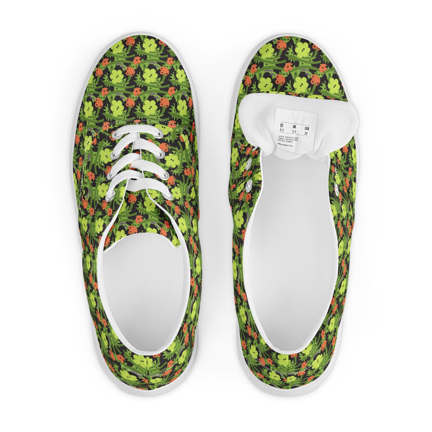 Tropical Flowers Women’s Lace-up Canvas Shoes