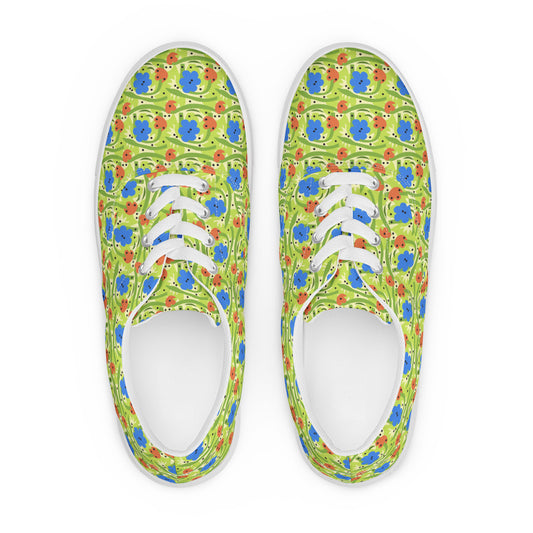 Tropical Flowers Women’s Lace-up Canvas Shoes