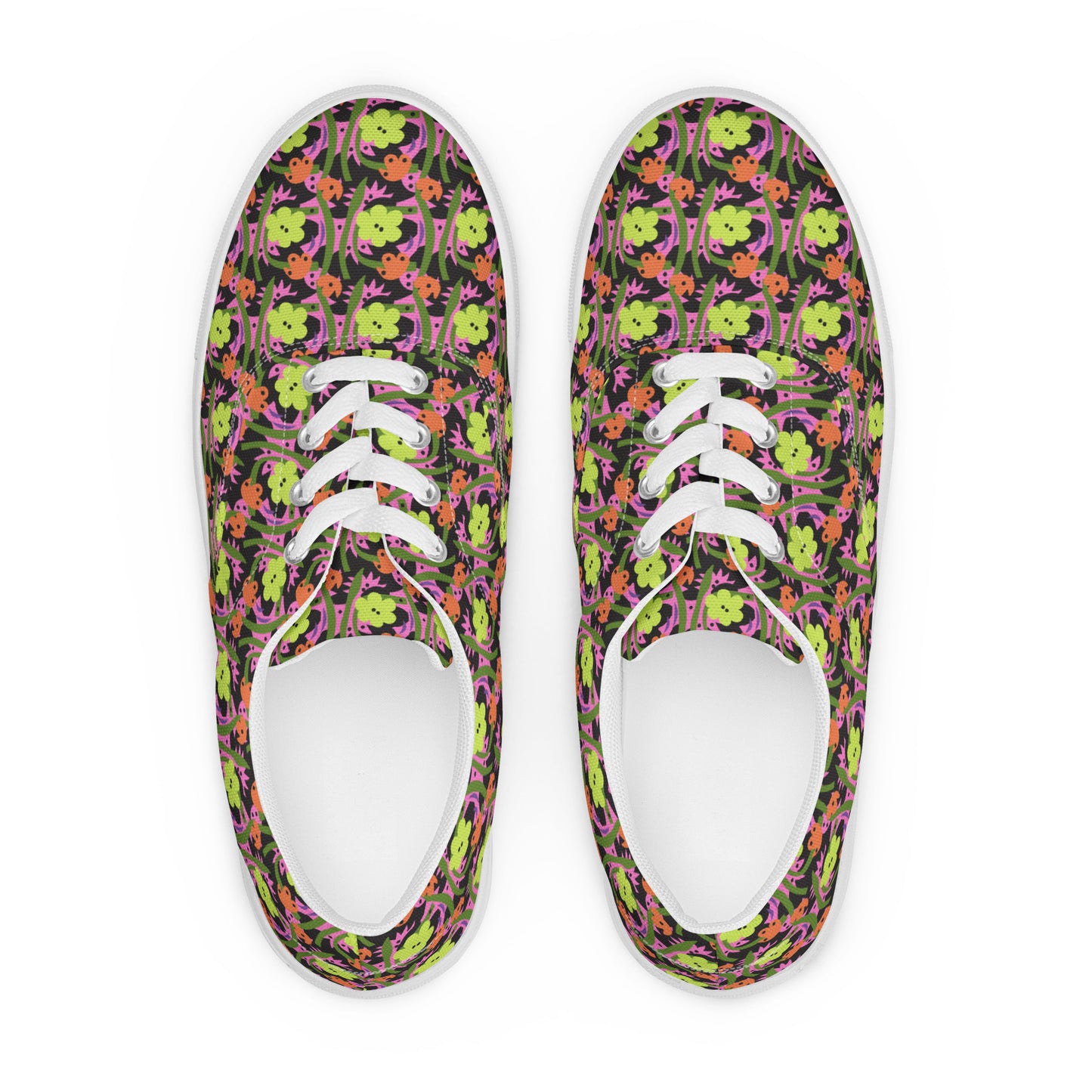 Tropical Flowers Women’s Lace-up Canvas Shoes