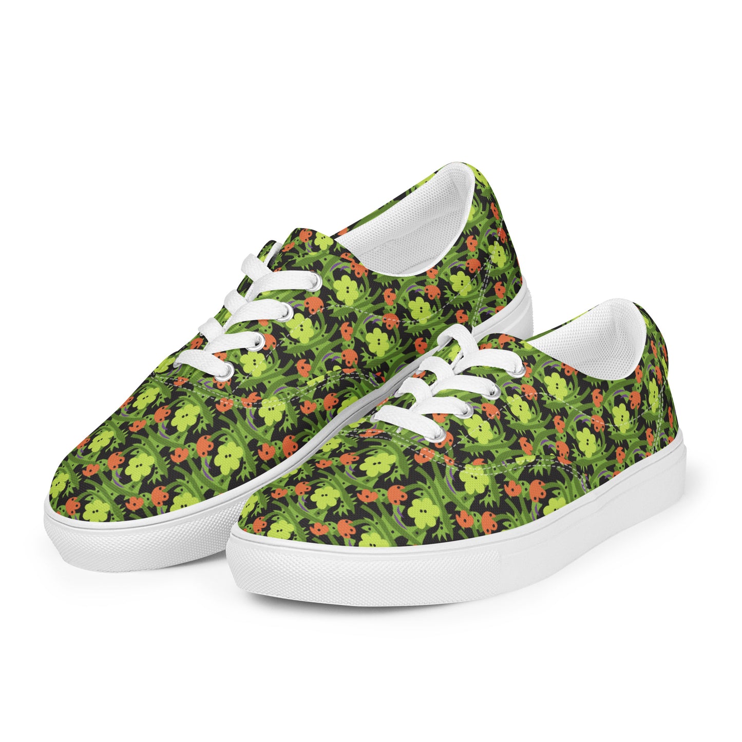 Tropical Flowers Women’s Lace-up Canvas Shoes