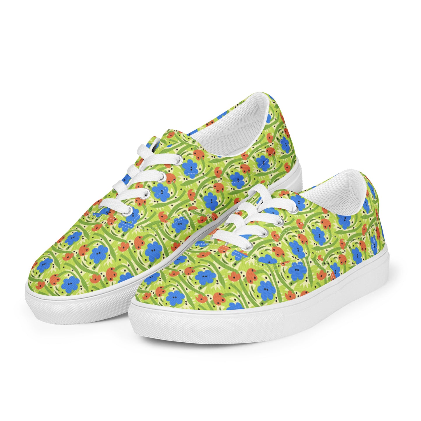 Tropical Flowers Women’s Lace-up Canvas Shoes