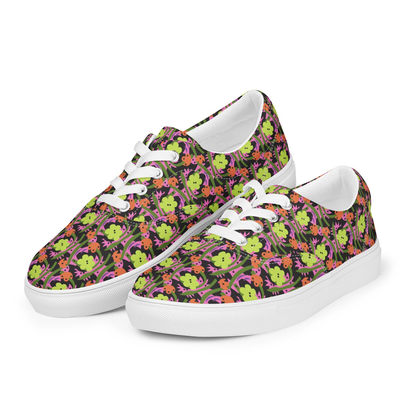 Tropical Flowers Women’s Lace-up Canvas Shoes