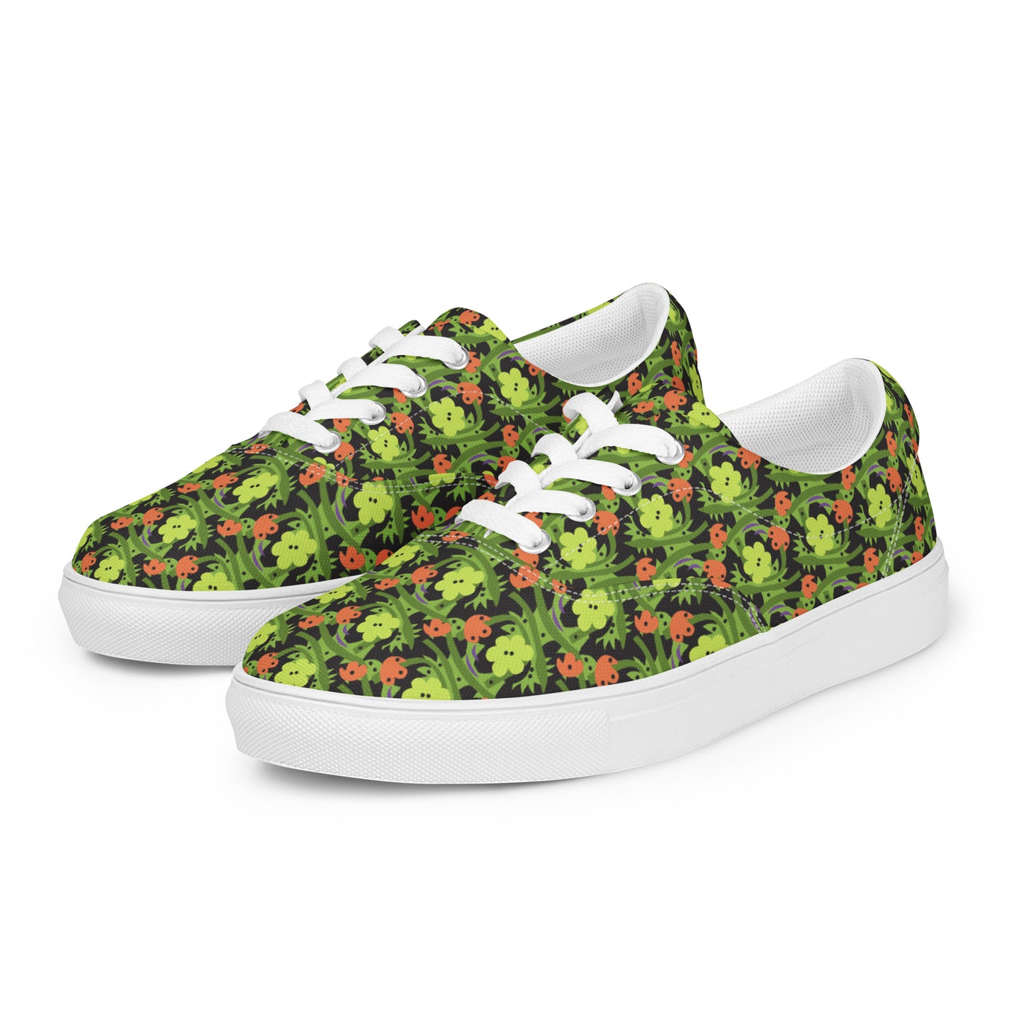 Tropical Flowers Women’s Lace-up Canvas Shoes