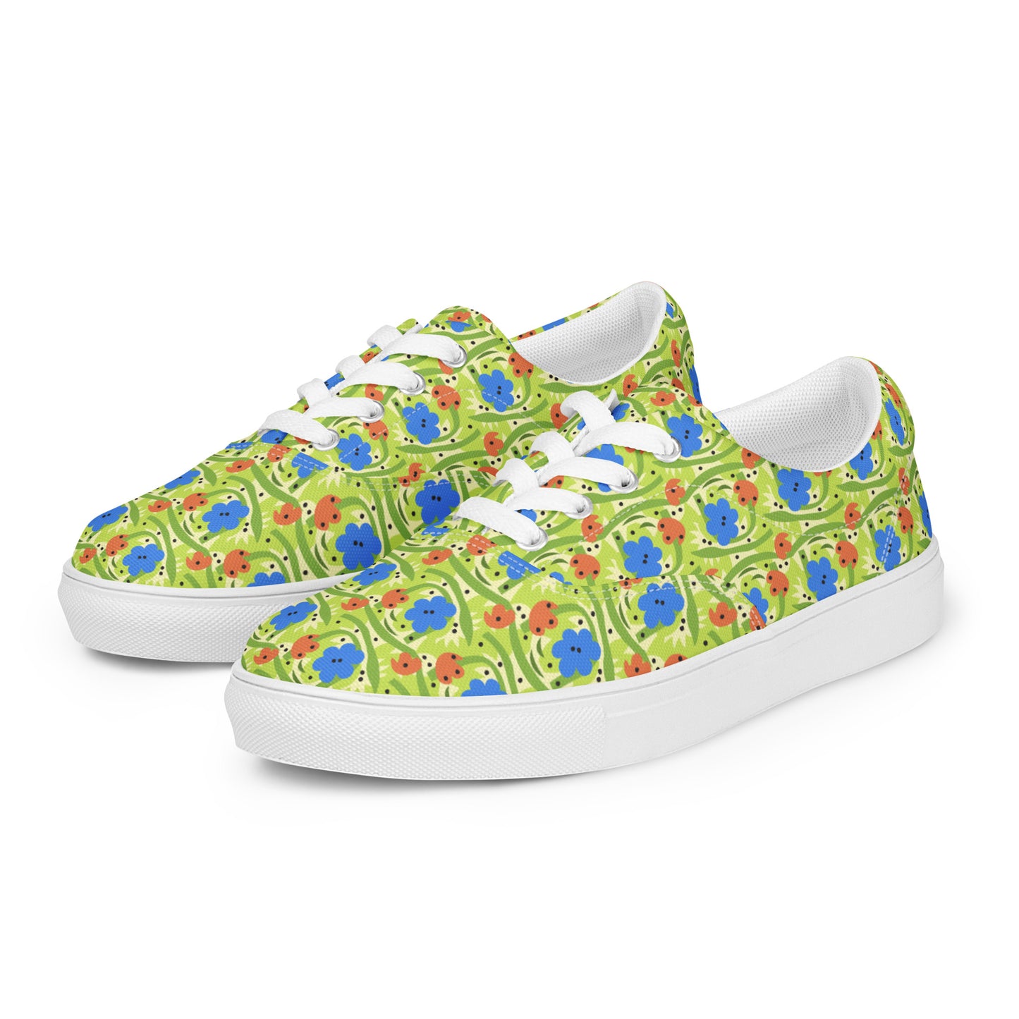 Tropical Flowers Women’s Lace-up Canvas Shoes