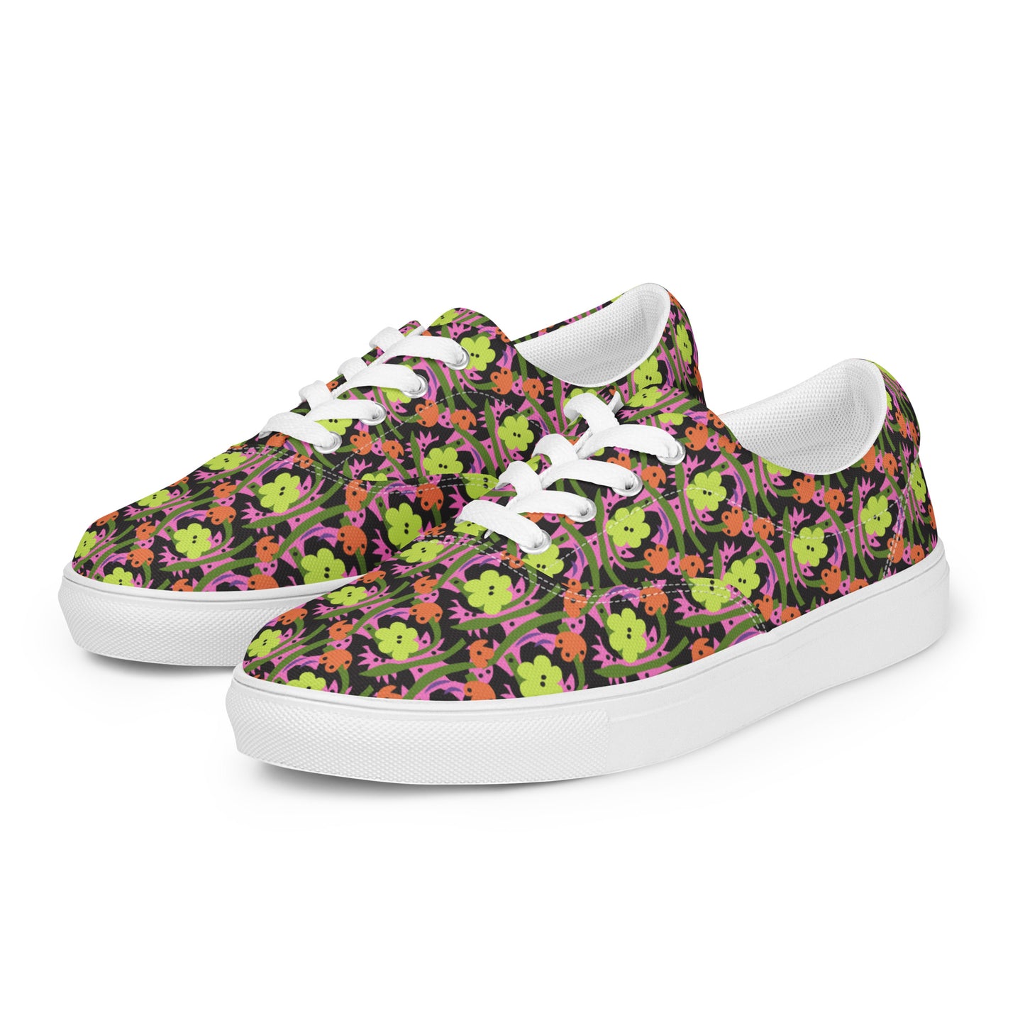 Tropical Flowers Women’s Lace-up Canvas Shoes